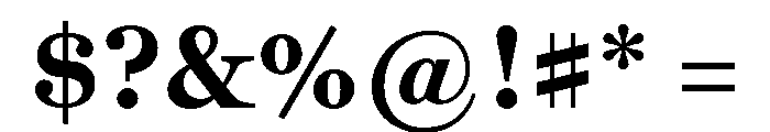 Miller Text Bold Font OTHER CHARS