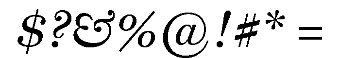 Miller Text Regular Italic Font OTHER CHARS