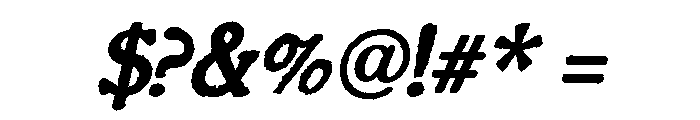 Millesime Bold Italic Font OTHER CHARS