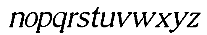 Millesime Regular Italic Font LOWERCASE
