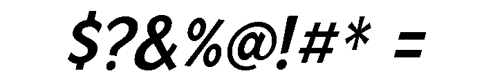 Mingler Medium Italic Font OTHER CHARS
