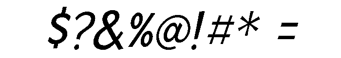 Mingler Regular Italic Font OTHER CHARS