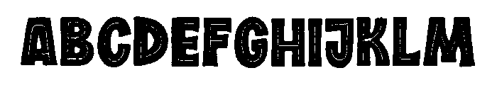 Minorica Sans Inline Font UPPERCASE