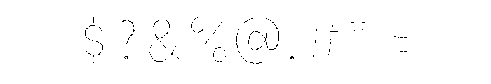 Minorica Sans Line Font OTHER CHARS