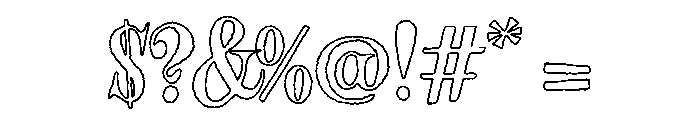 Minorica Serif Stroke Font OTHER CHARS