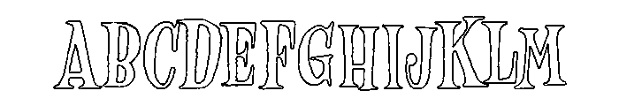 Minorica Serif Stroke Font UPPERCASE