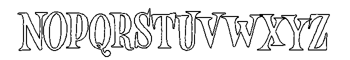Minorica Serif Stroke Font UPPERCASE