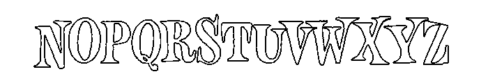 Minorica Serif Stroke Font LOWERCASE