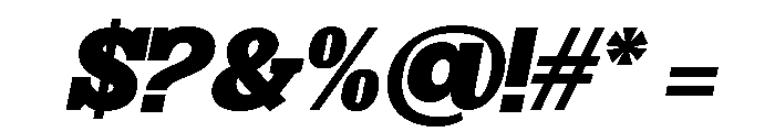 Mj. Marvel Black Italic Font OTHER CHARS