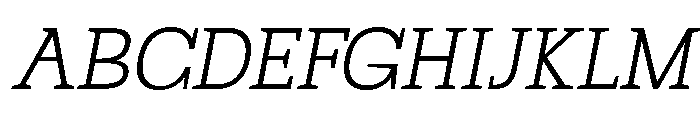 Mj. Marvel Extra Light Italic Font UPPERCASE