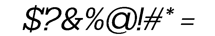 Mj. Marvel Light Italic Font OTHER CHARS