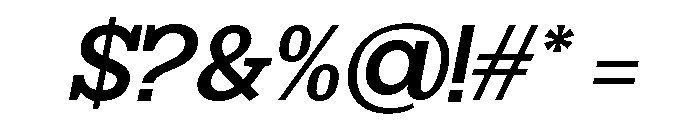 Mj. Marvel Medium Italic Font OTHER CHARS