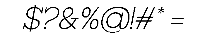 Mj. Marvel Thin Italic Font OTHER CHARS