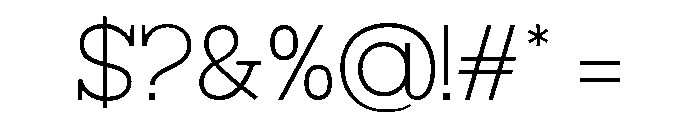 Mj. Marvel Thin Font OTHER CHARS