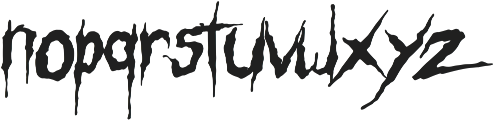 MKI Deathmetal ttf (400) Font LOWERCASE
