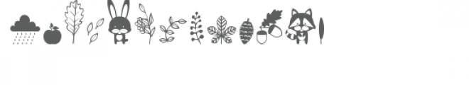 ml autumn dingbats Font LOWERCASE