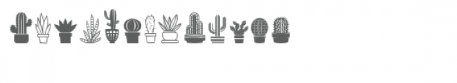ml cactus dingbats Font LOWERCASE