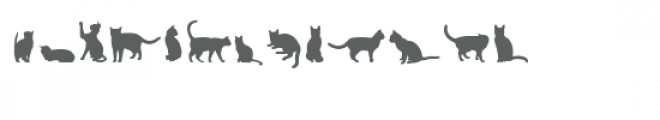 ml cat silhouettes dingbats Font LOWERCASE