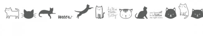 ml cats and kittens dingbats font Font LOWERCASE