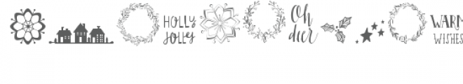 ml christmas holiday dingbats Font LOWERCASE