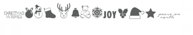 ml christmas joy dingbats Font LOWERCASE