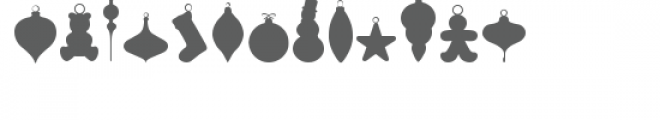 ml christmas ornaments dingbats Font LOWERCASE