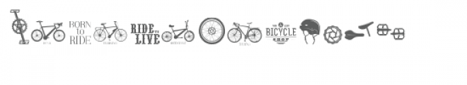 ml cycling dingbats Font LOWERCASE