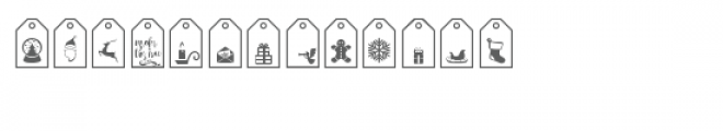 ml december tag dingbats Font LOWERCASE