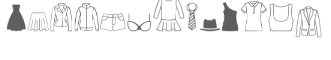 ml dress up dingbats Font LOWERCASE