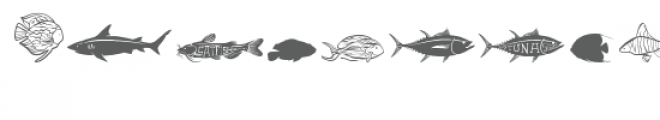 ml fish dingbats Font LOWERCASE