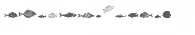 ml fish dingbats Font LOWERCASE