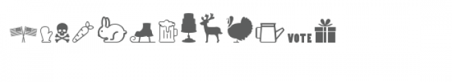 ml holiday dingbats Font LOWERCASE