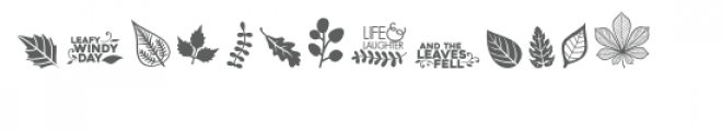 ml leaf dingbats font Font LOWERCASE
