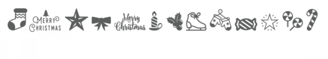 ml merry christmas dingbats font Font LOWERCASE