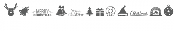 ml merry christmas dingbats font Font LOWERCASE