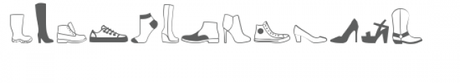 ml shoe dingbats Font LOWERCASE