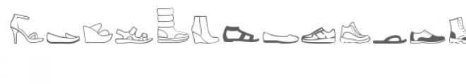 ml shoe dingbats Font LOWERCASE