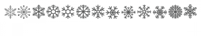 ml snowflake dingbats Font LOWERCASE