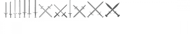 ml swords dingbats Font LOWERCASE