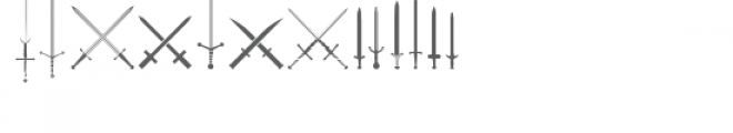 ml swords dingbats Font LOWERCASE