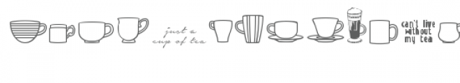 ml teacups dingbats Font LOWERCASE