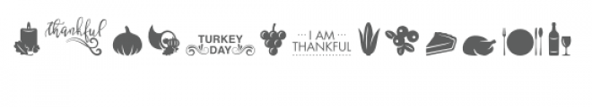 ml thankful dingbats font Font LOWERCASE