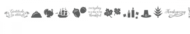 ml thankful dingbats font Font LOWERCASE