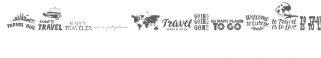 ml travel quotes dingbats Font LOWERCASE
