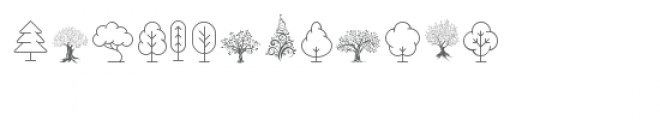 ml tree dingbats Font LOWERCASE