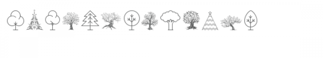 ml tree dingbats Font LOWERCASE