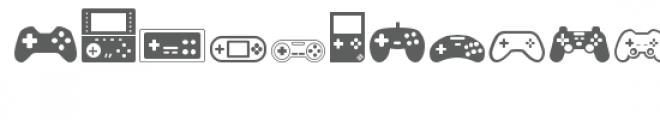 ml video game dingbats Font LOWERCASE