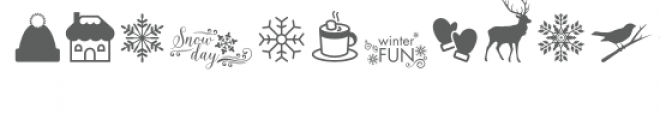 ml wintery dingbats font Font LOWERCASE