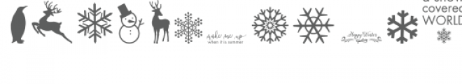 ml wintery dingbats font Font LOWERCASE