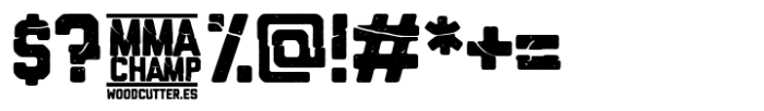 MMA Champ Font OTHER CHARS